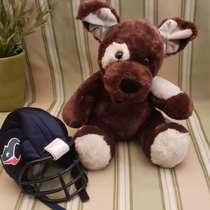Rare Retired Build A Bear with Texans Helmet